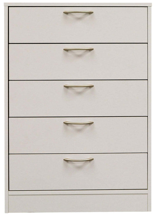 Commode de chambre à coucher Arlo, 5 tiroirs, 23,6 L x 36,2 H, fabriquée au Canada - Blanc | Commode verticale Arlo de 23,6 po (L) x 36,2 po (H) à 5 tiroirs pour la chambre à coucher, fabriquée au Canada - blanche