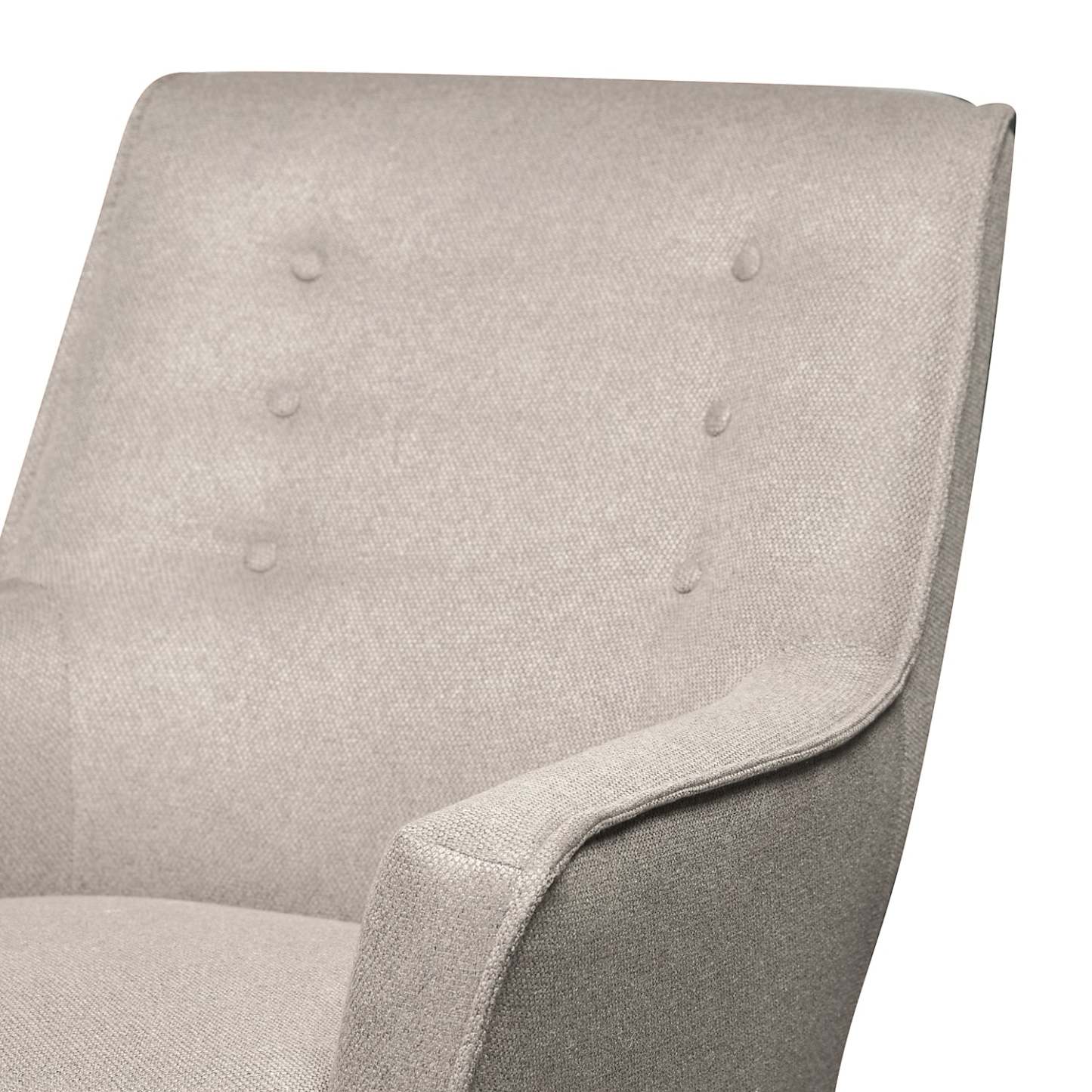 Chaise d'appoint en tissu d'apparence lin Arni 28 avec pieds en bois - Gris | Fauteuil d'appoint Arni de 28 po en tissu d'apparence lin avec pattes en bois - gris