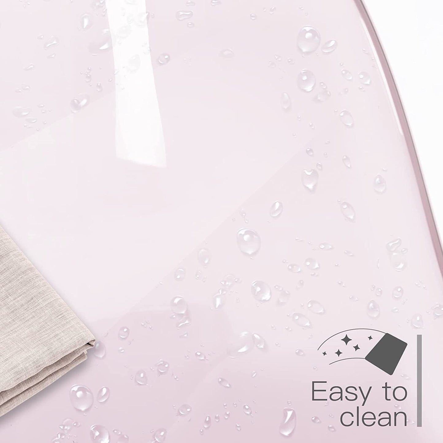 Chaise de bureau à roulettes pivotante en acrylique, sans accoudoirs et réglable en hauteur