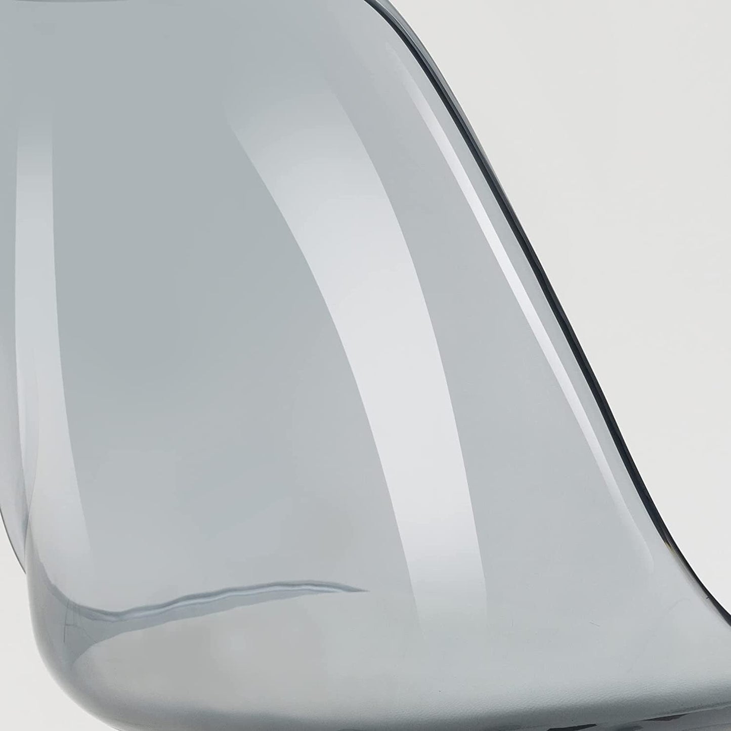 Chaise de bureau à roulettes pivotante en acrylique, sans accoudoirs et réglable en hauteur