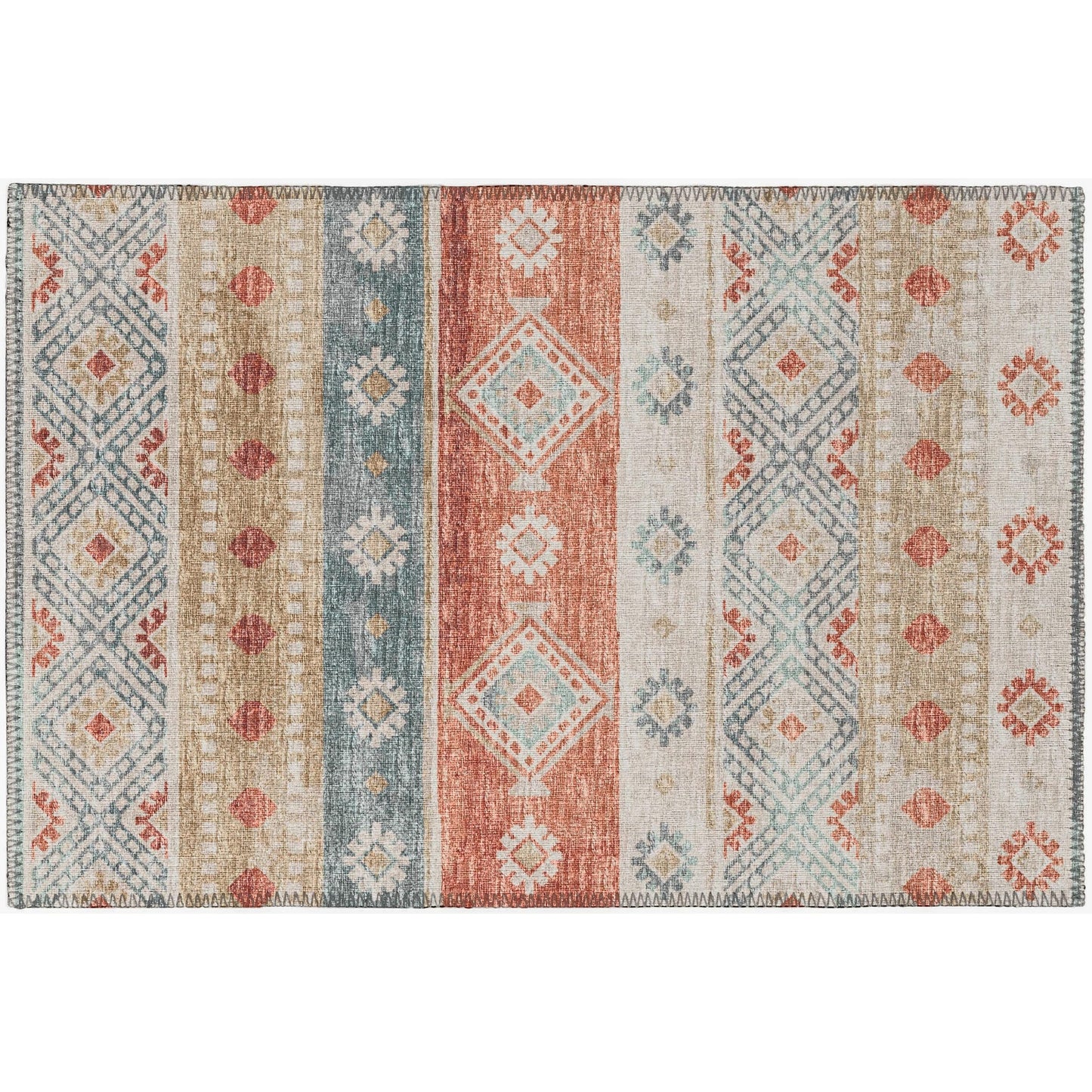 Tapis lavable Addison d'intérieur/extérieur Yuma style bohème sud-ouest