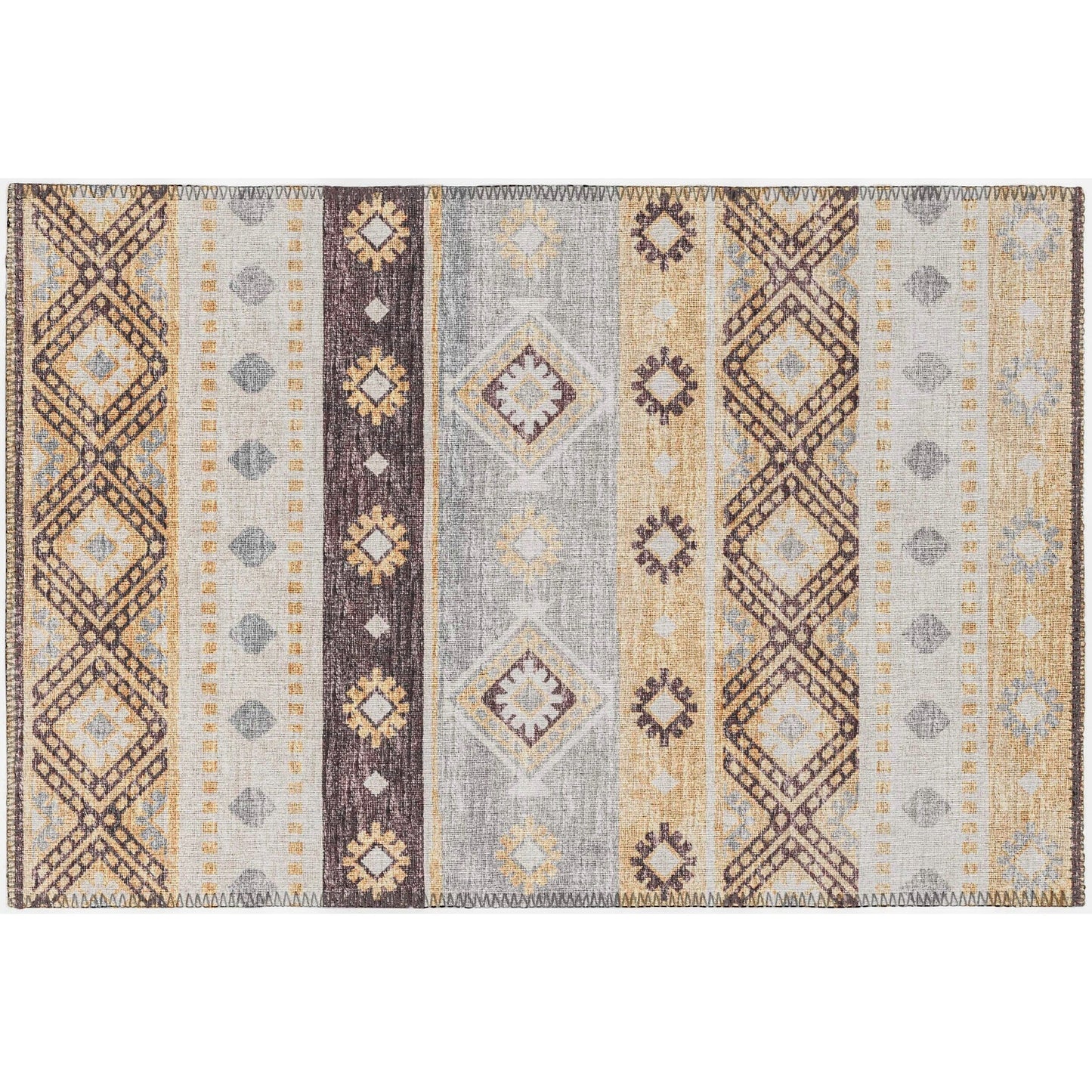 Tapis lavable Addison d'intérieur/extérieur Yuma style bohème sud-ouest