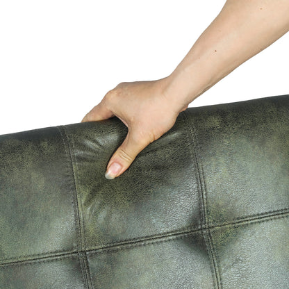 Banc coffre de rangement en cuir reconstitué Adeco 50