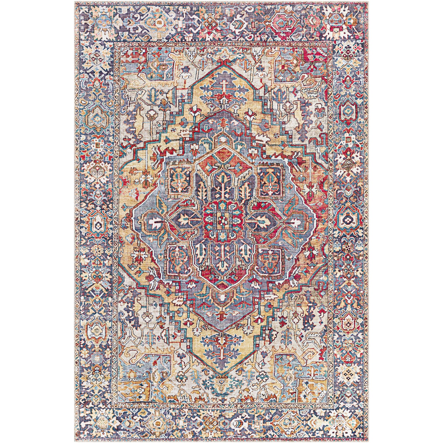 Tapis imprimé médaillon vintage Livabliss Adenia