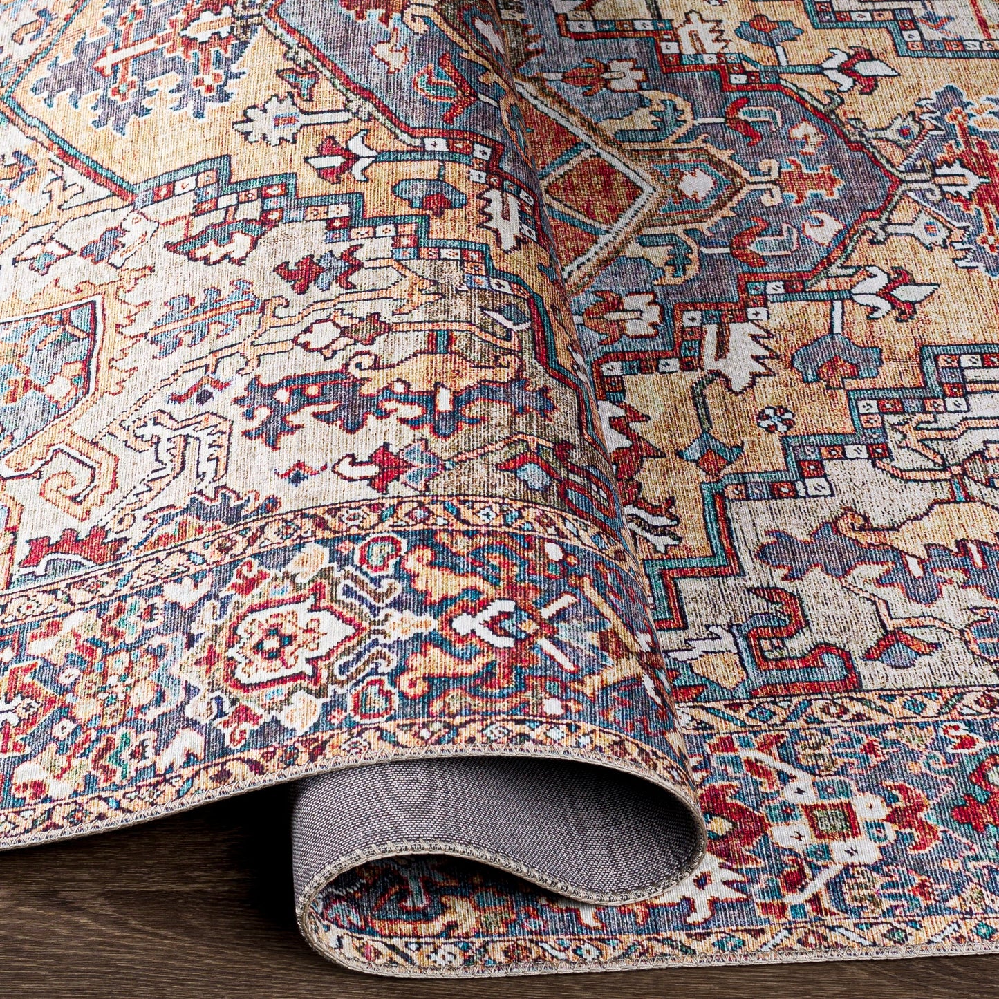 Tapis imprimé médaillon vintage Livabliss Adenia