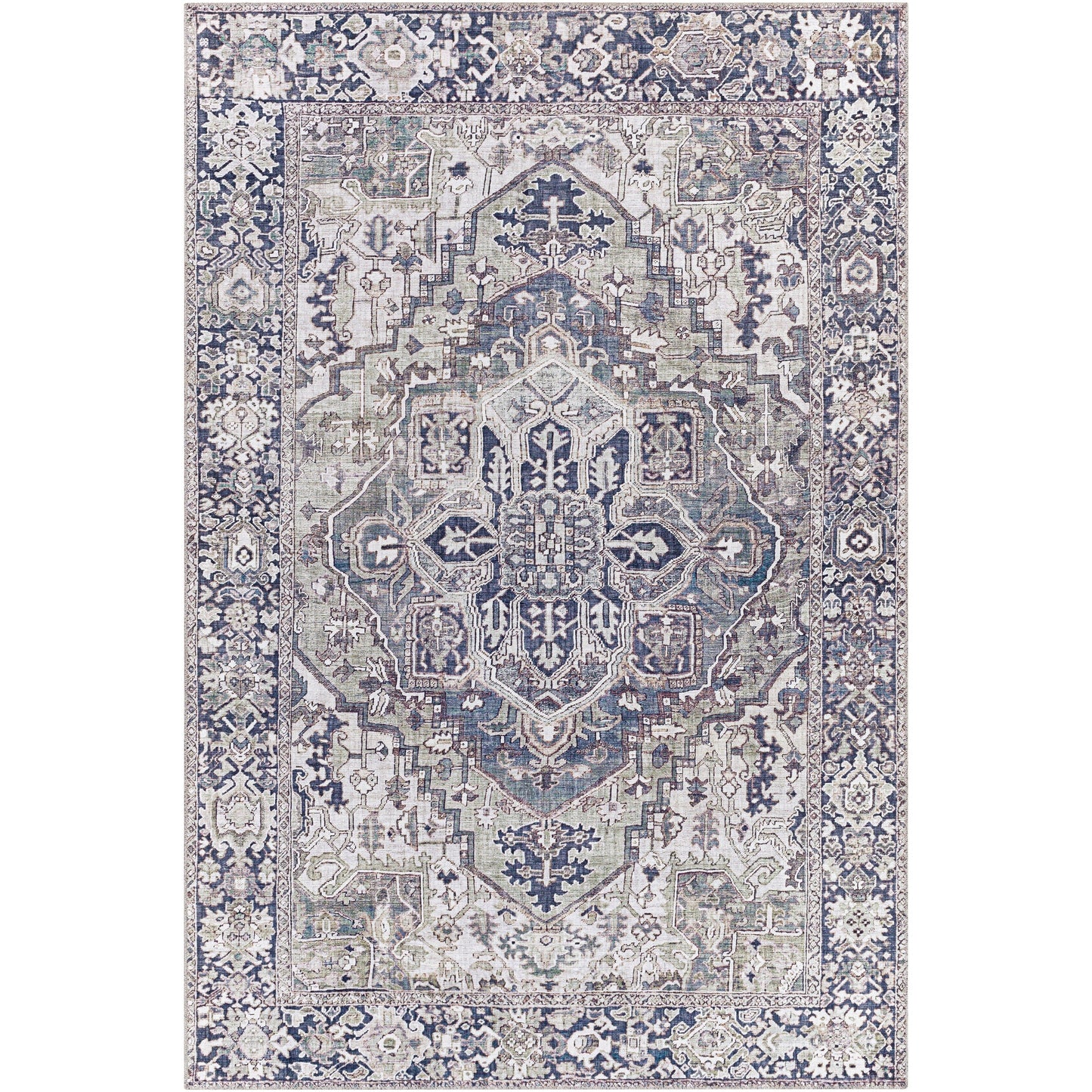 Tapis imprimé médaillon vintage Livabliss Adenia