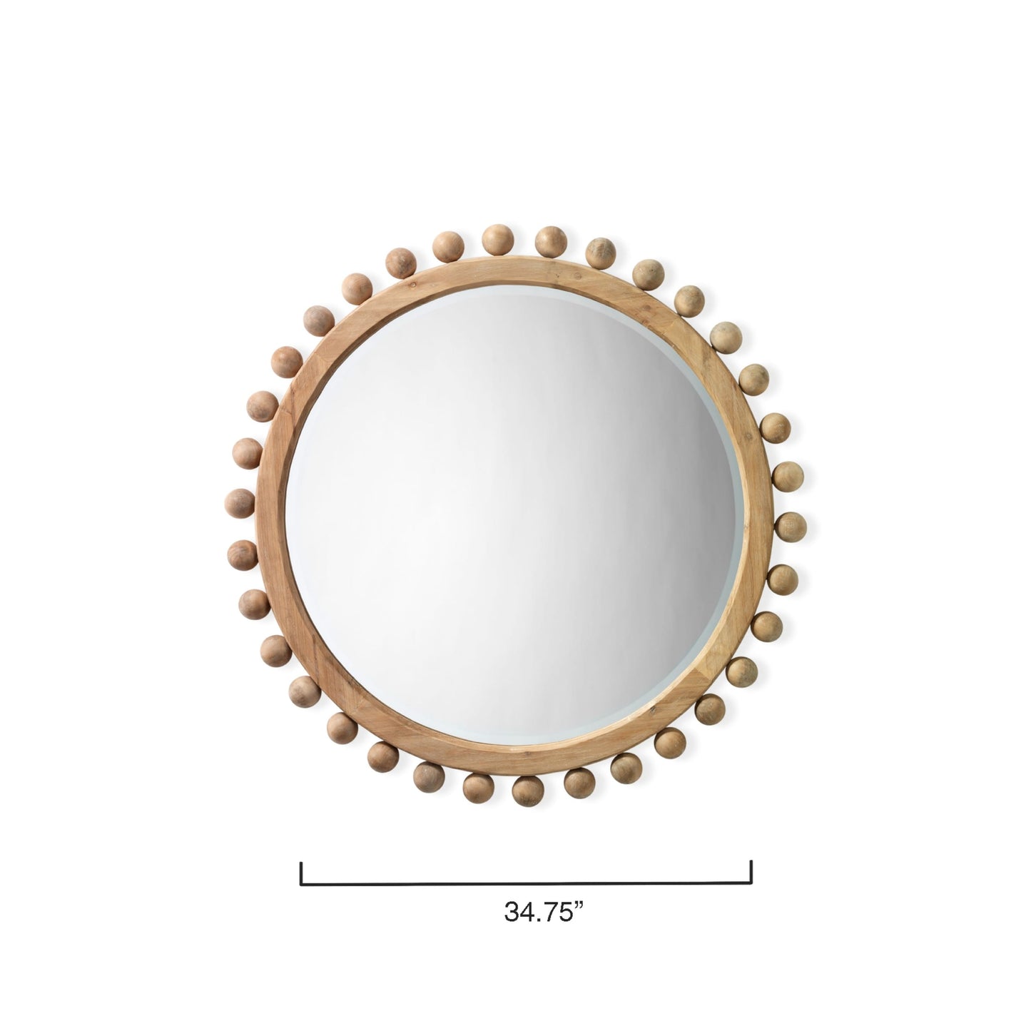 Miroir rond en bois naturel Alden Décor Orion