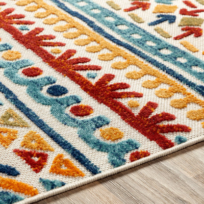 Tapis d'intérieur/extérieur Livabliss Aldine Vibrant Boho