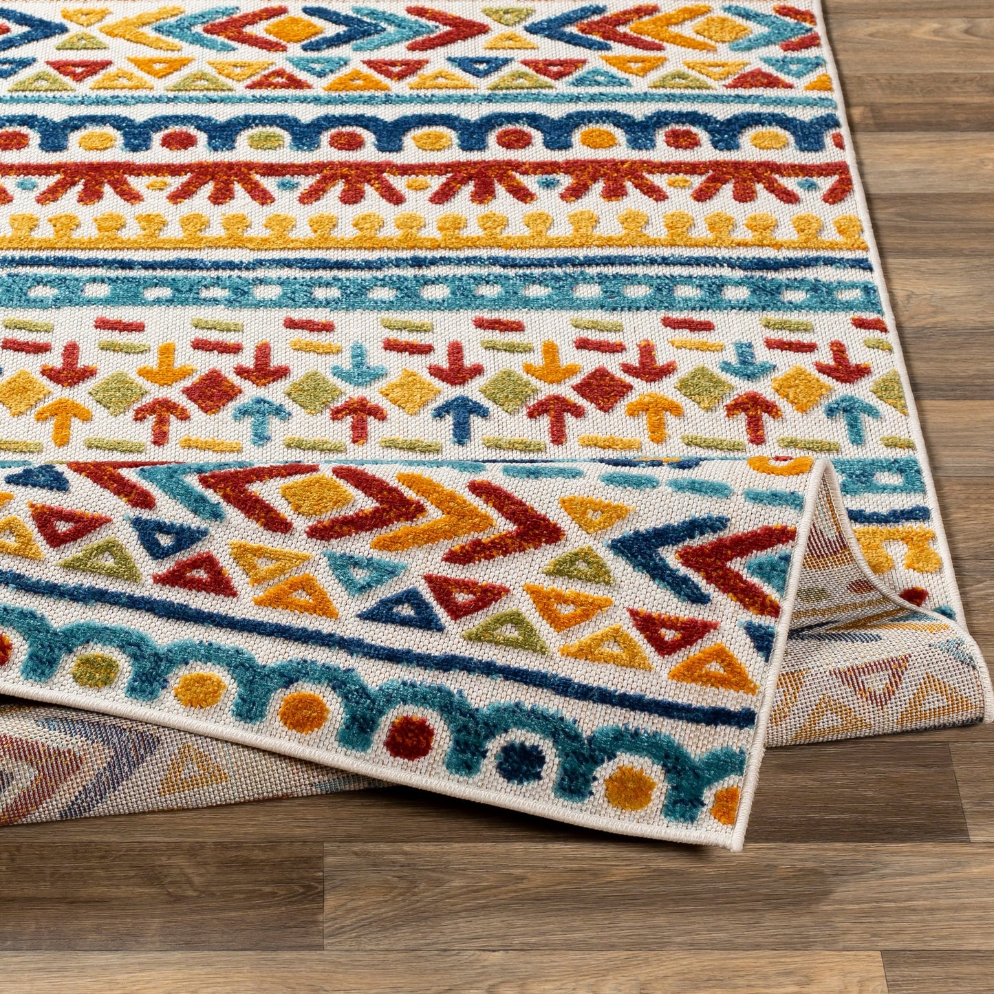 Tapis d'intérieur/extérieur Livabliss Aldine Vibrant Boho