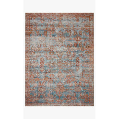 Tapis d'intérieur/extérieur Alexander Home Luciano à motif botanique vieilli