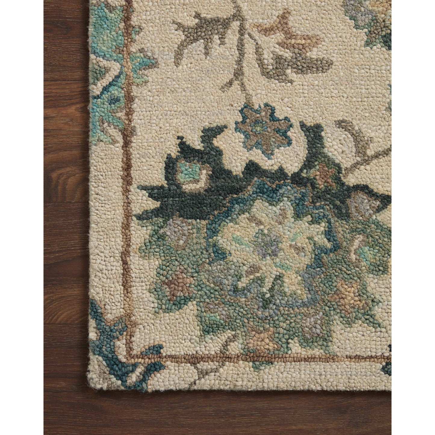 Tapis Alexander Home Megan Floral en laine 100 % tissé à la main