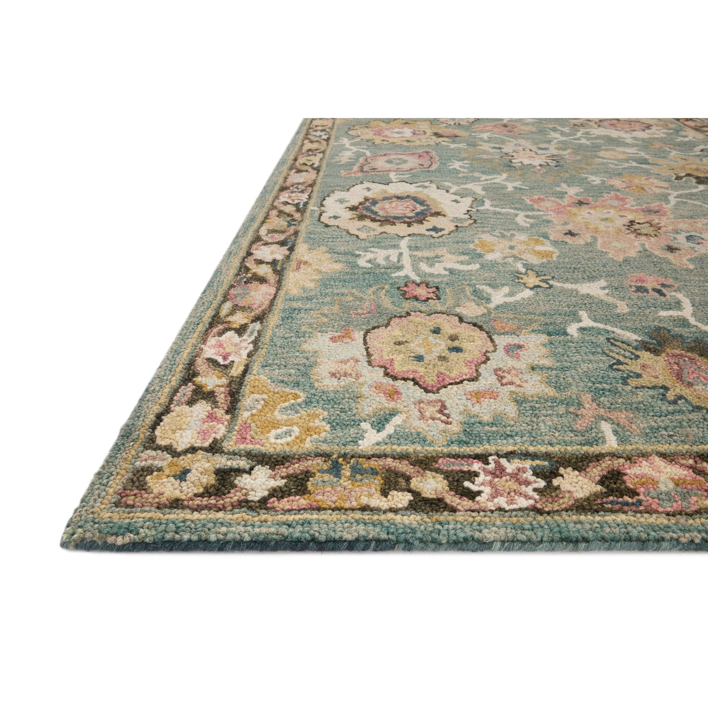 Tapis Alexander Home Megan Floral en laine 100 % tissé à la main