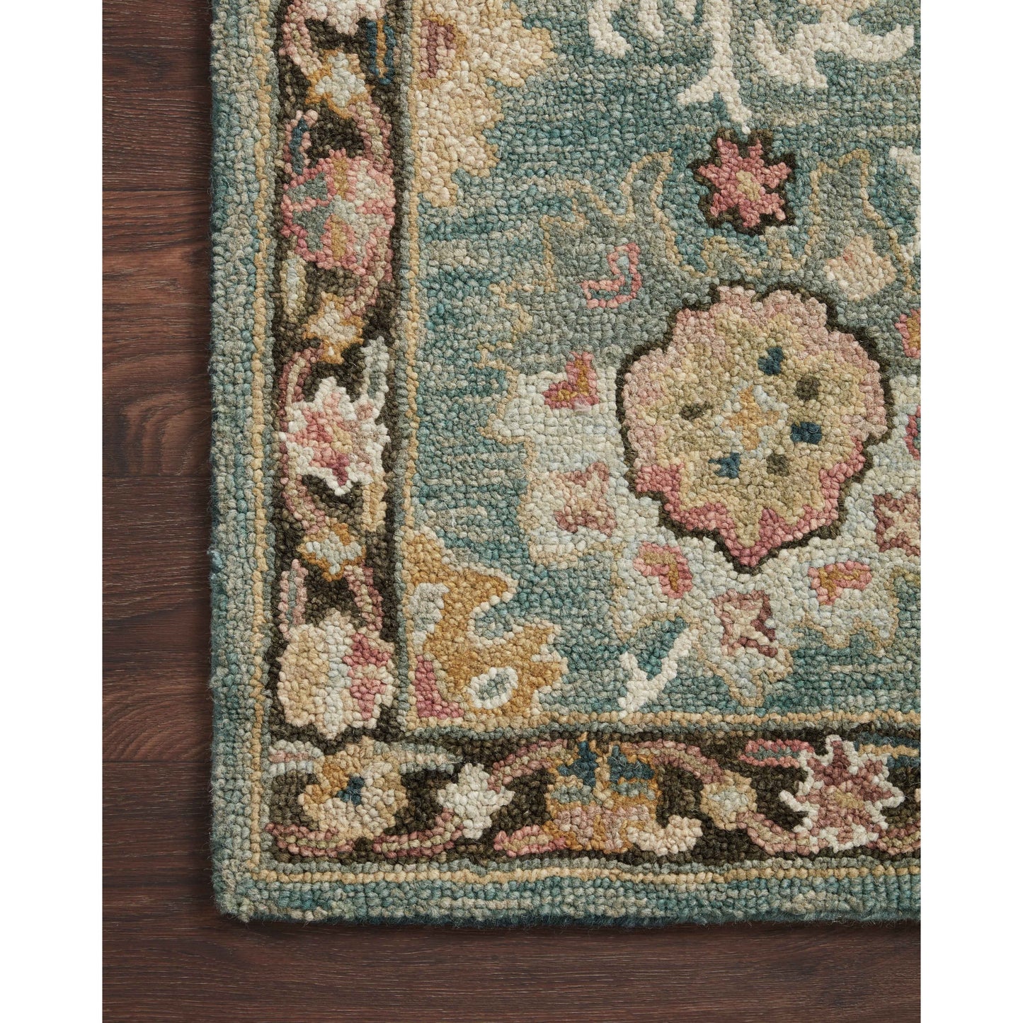 Tapis Alexander Home Megan Floral en laine 100 % tissé à la main
