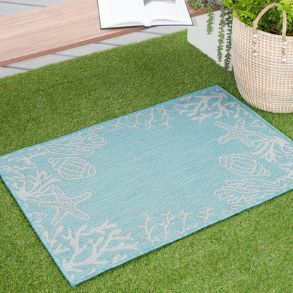 Tapis d'intérieur/extérieur Exo Coastal Graphic Print