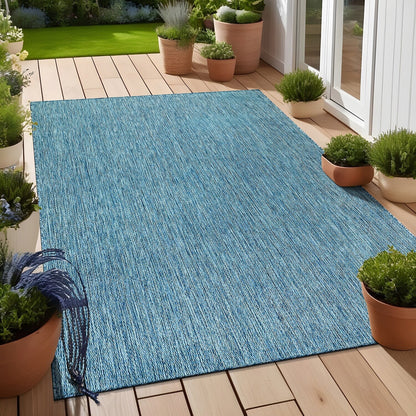 Tapis Aloha lavable uni pour intérieur/extérieur, terrasse, salon