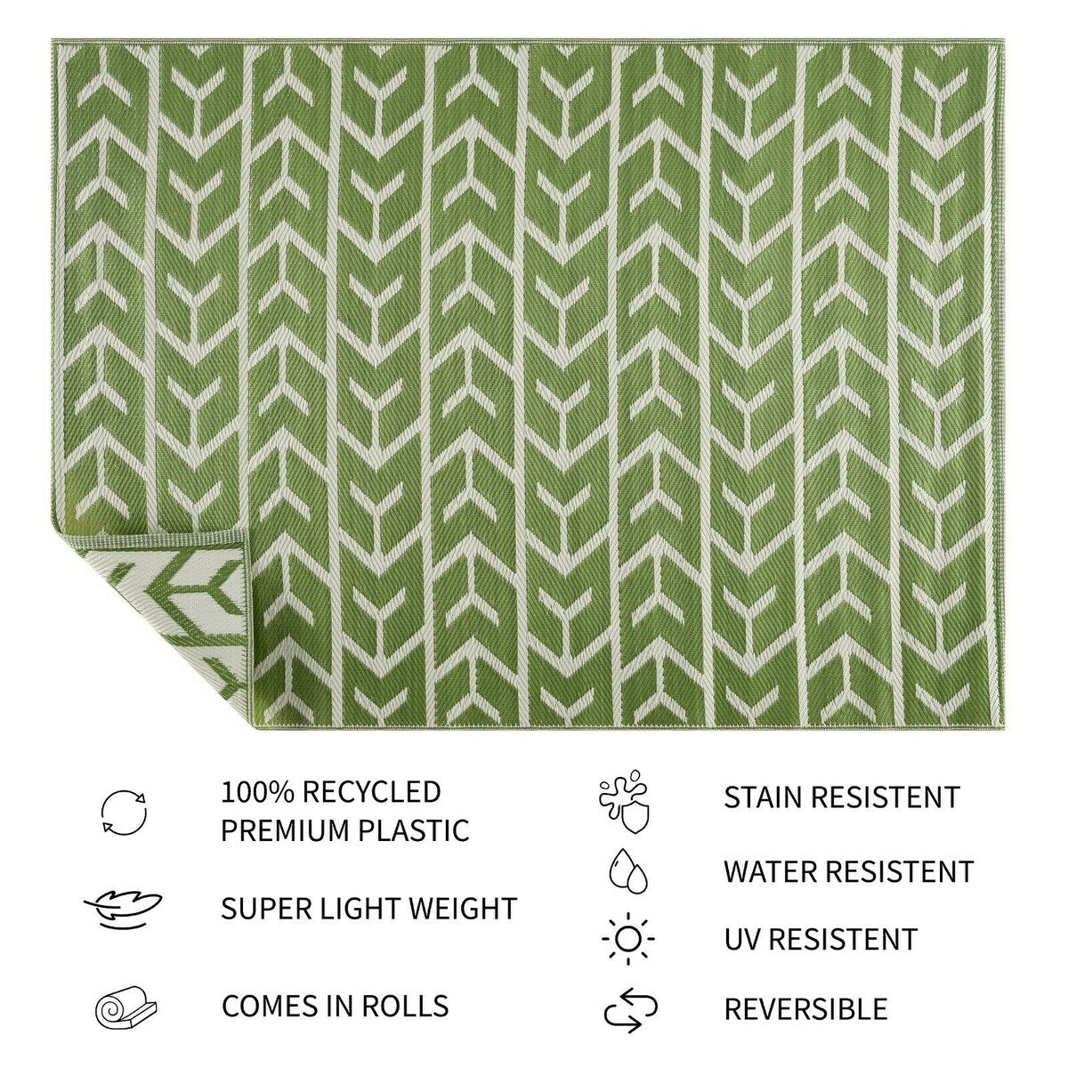 Tapis d'extérieur Amsterdam Design 100 % écologique en plastique léger