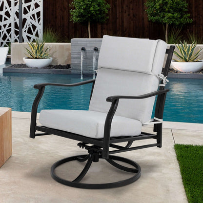 Ensemble de 4 coussins pour chaise de patio à dossier haut Aoodor, 46 x 21 x 4 pouces (coussins seulement)