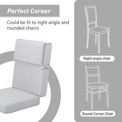 Ensemble de 4 coussins pour chaise de patio à dossier haut Aoodor, 46 x 21 x 4 pouces (coussins seulement)