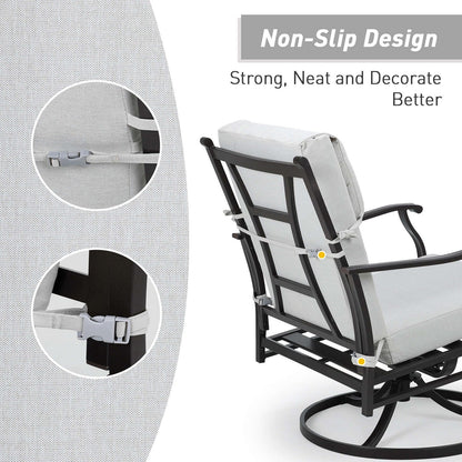 Ensemble de 4 coussins pour chaise de patio à dossier haut Aoodor, 46 x 21 x 4 pouces (coussins seulement)