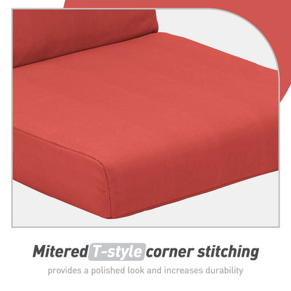 Ensemble de 4 coussins pour chaise de patio à dossier haut Aoodor, 46 x 21 x 4 pouces (coussins seulement)