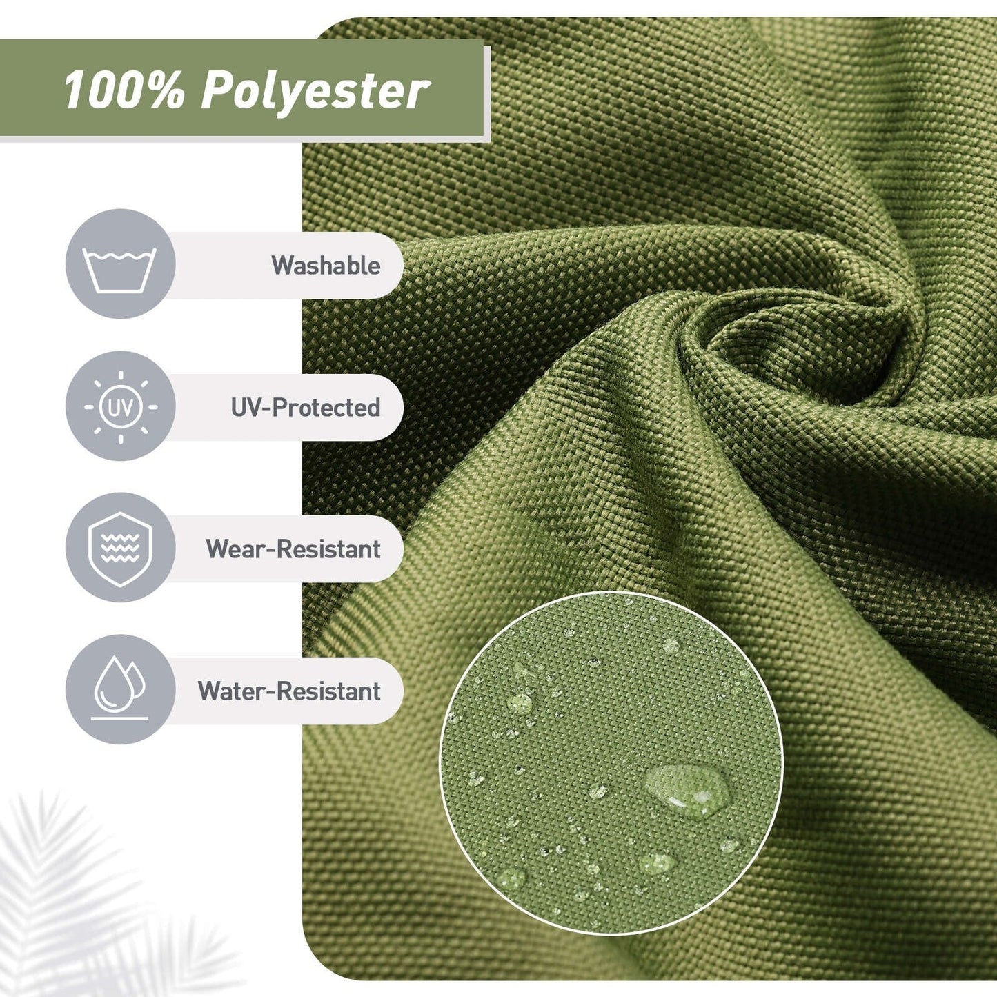 Ensemble de 4 coussins pour chaise de patio à dossier haut Aoodor, 46 x 21 x 4 pouces (coussins seulement)