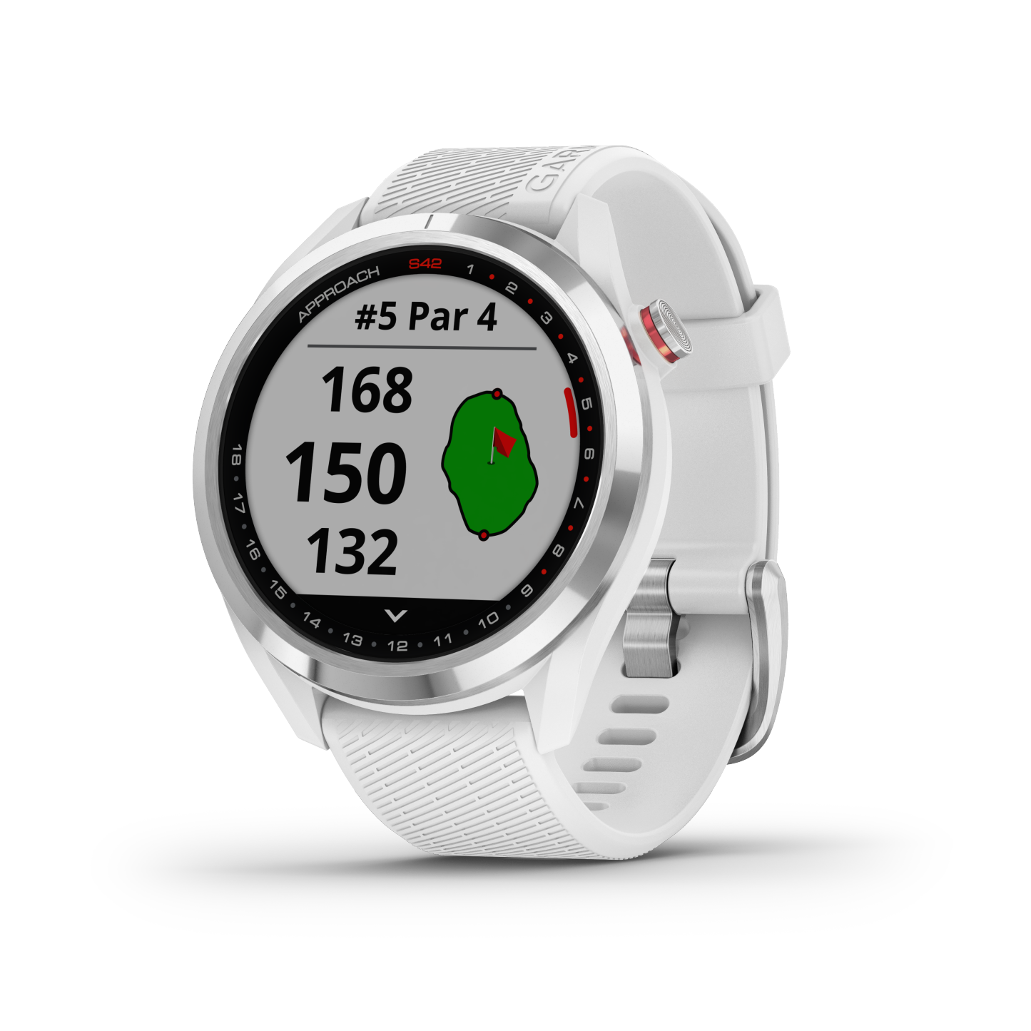 Garmin Approach® S42 Montre De Golf Gps Intelligente - Suivi De Fitness Avec Support Multi-gnss - Argent Poli