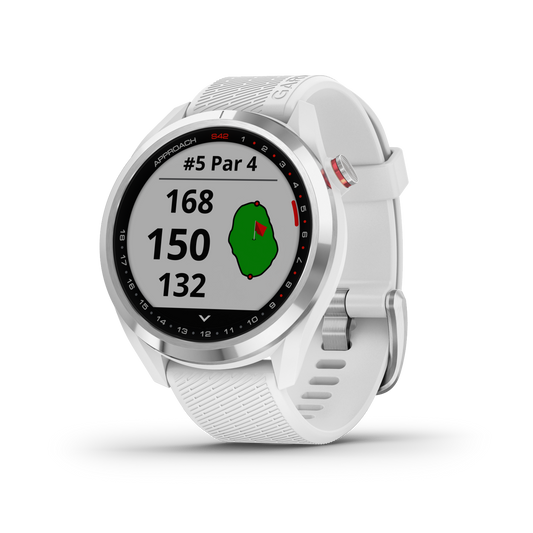 Garmin Approach® S42 Montre De Golf Gps Intelligente - Suivi De Fitness Avec Support Multi-gnss - Argent Poli
