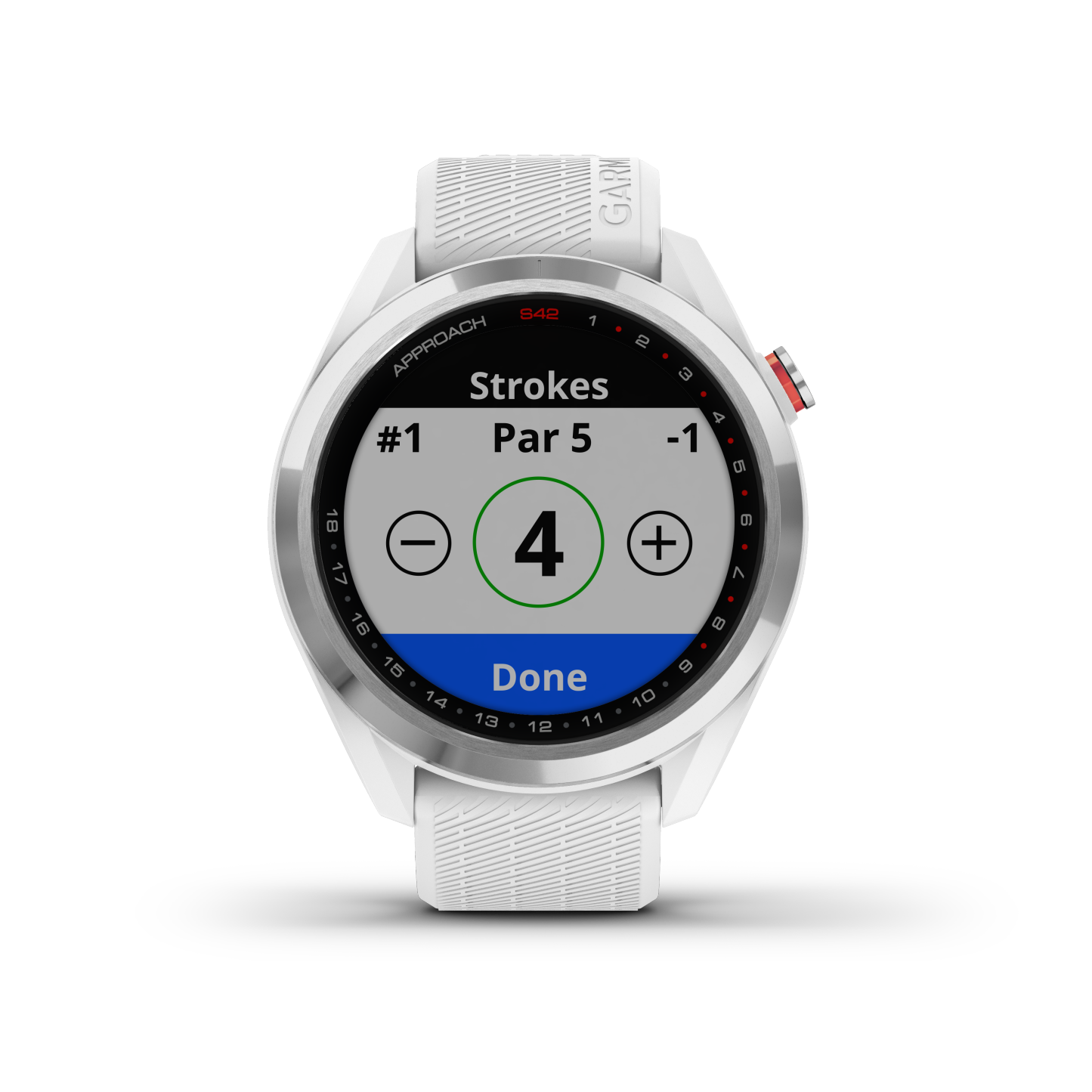 Garmin Approach® S42 Montre De Golf Gps Intelligente - Suivi De Fitness Avec Support Multi-gnss - Argent Poli