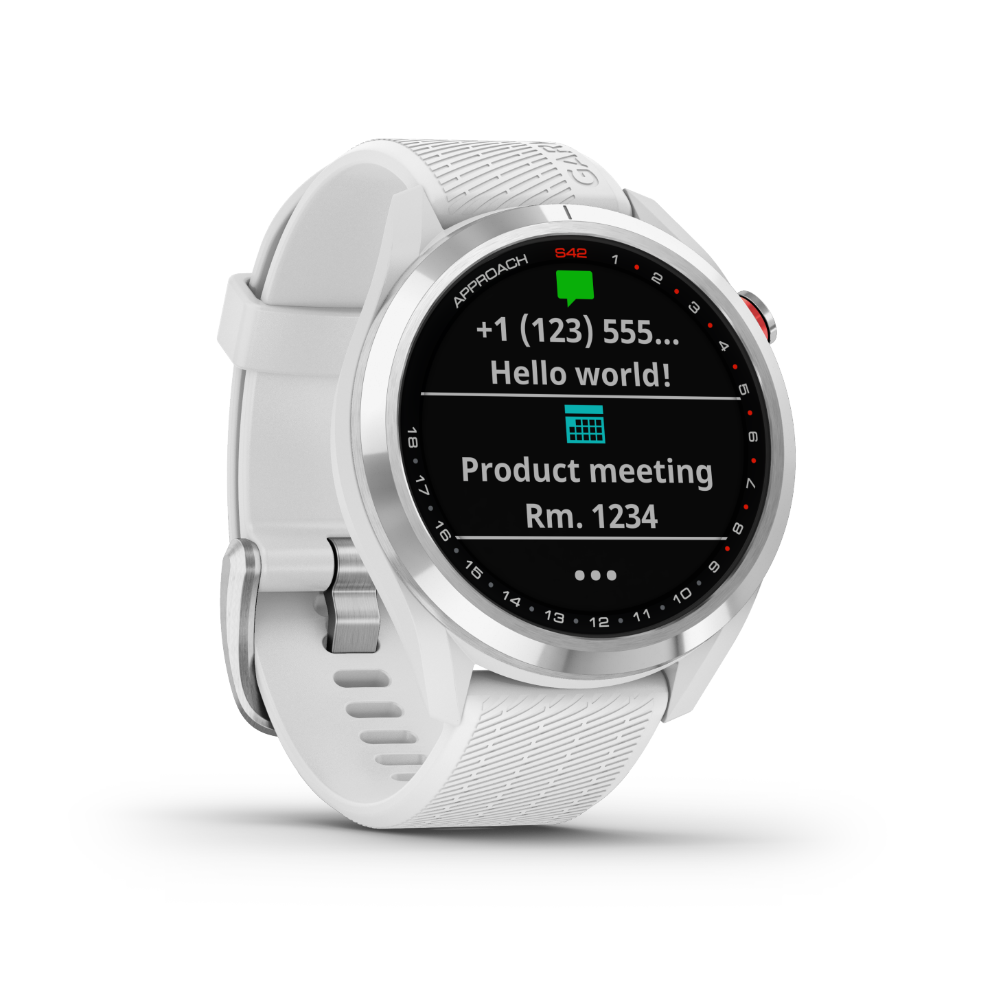 Garmin Approach® S42 Montre De Golf Gps Intelligente - Suivi De Fitness Avec Support Multi-gnss - Argent Poli