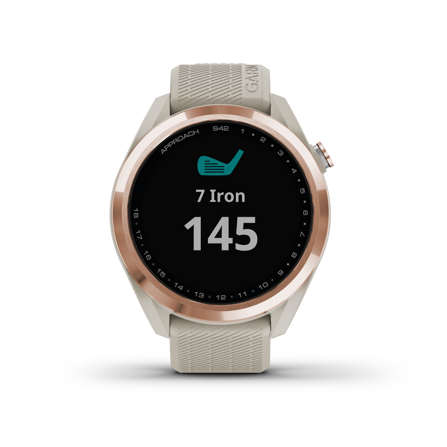 Garmin Approach® S42 Montre De Golf Gps Intelligente - Suivi De Fitness Avec Support Multi-gnss - Or Rose