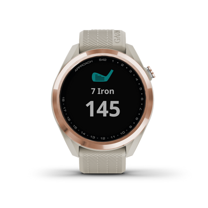 Garmin Approach® S42 Montre De Golf Gps Intelligente - Suivi De Fitness Avec Support Multi-gnss - Or Rose