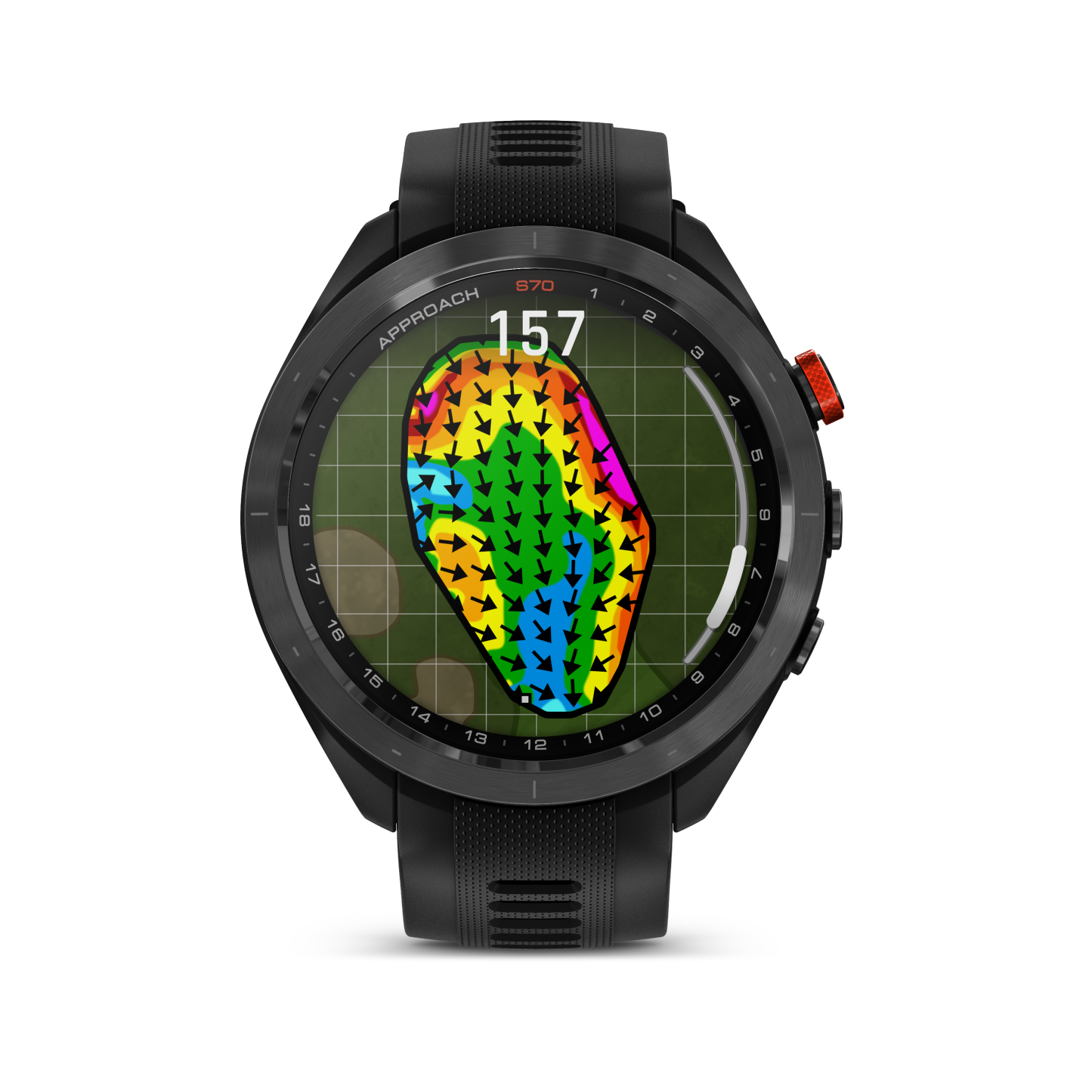 Garmin Approach® S70 Montre Gps De Golf - Suivi Sportif Et De Santé Avec Bracelet En Silicone Noir