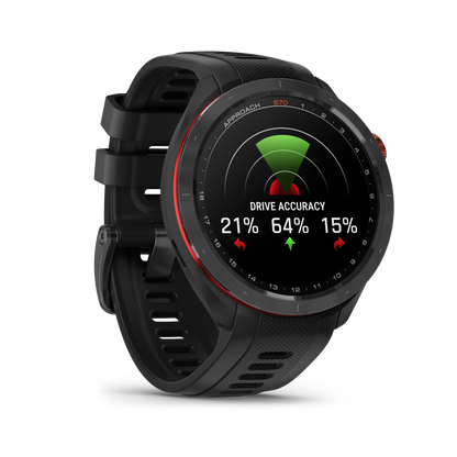 Garmin Approach® S70 Montre Gps De Golf - Suivi Sportif Et De Santé Avec Bracelet En Silicone Noir