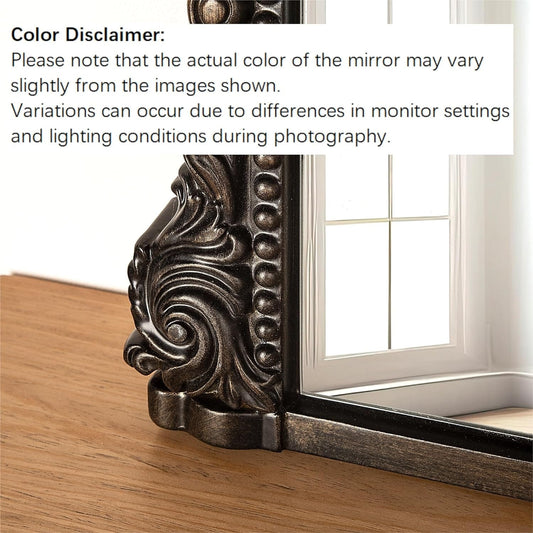 Miroir mural arqué style baroque - 36×23