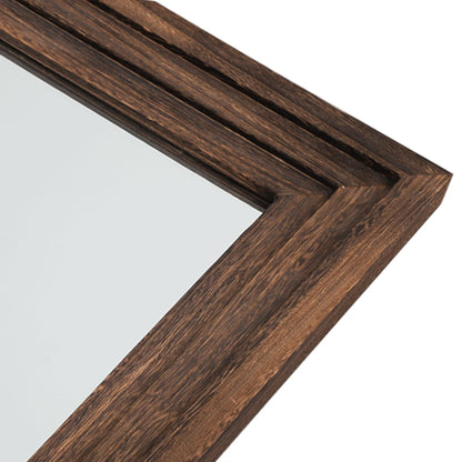 Miroir sur pied pleine longueur Dovelina rustique en bois vieilli arqué