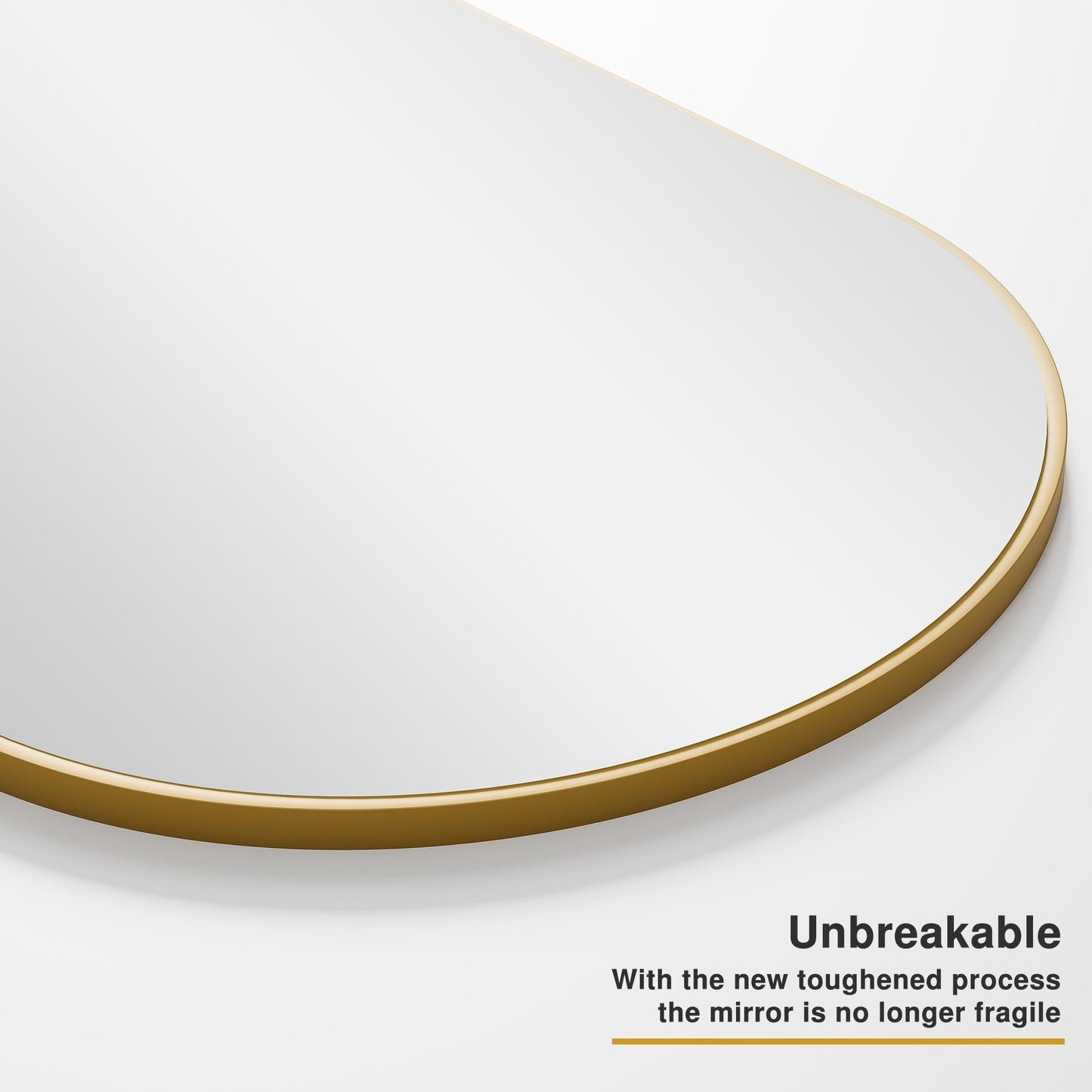 Miroir sur pied Dovelina arqué, pleine longueur