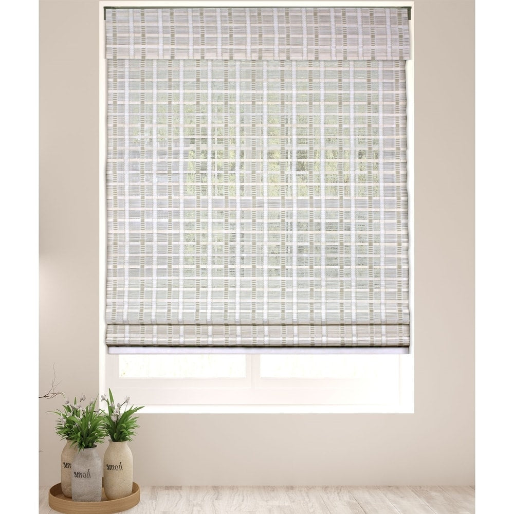 Stores Arlo Blinds en bambou blanchi, hauteur 74 pouces