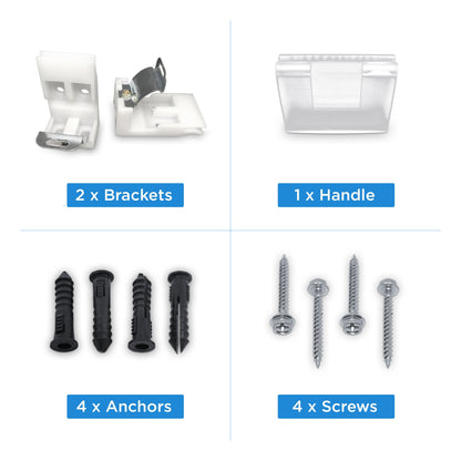 Stores romains en tissu occultants sans cordon Arlo Blinds blancs