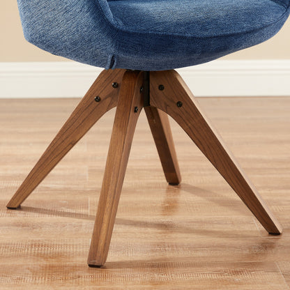 Fauteuil pivotant Art Leon pour bureau à domicile moderne avec pieds en bois