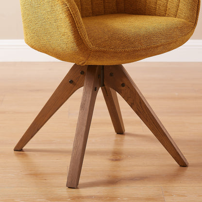 Fauteuil pivotant Art Leon pour bureau à domicile moderne avec pieds en bois
