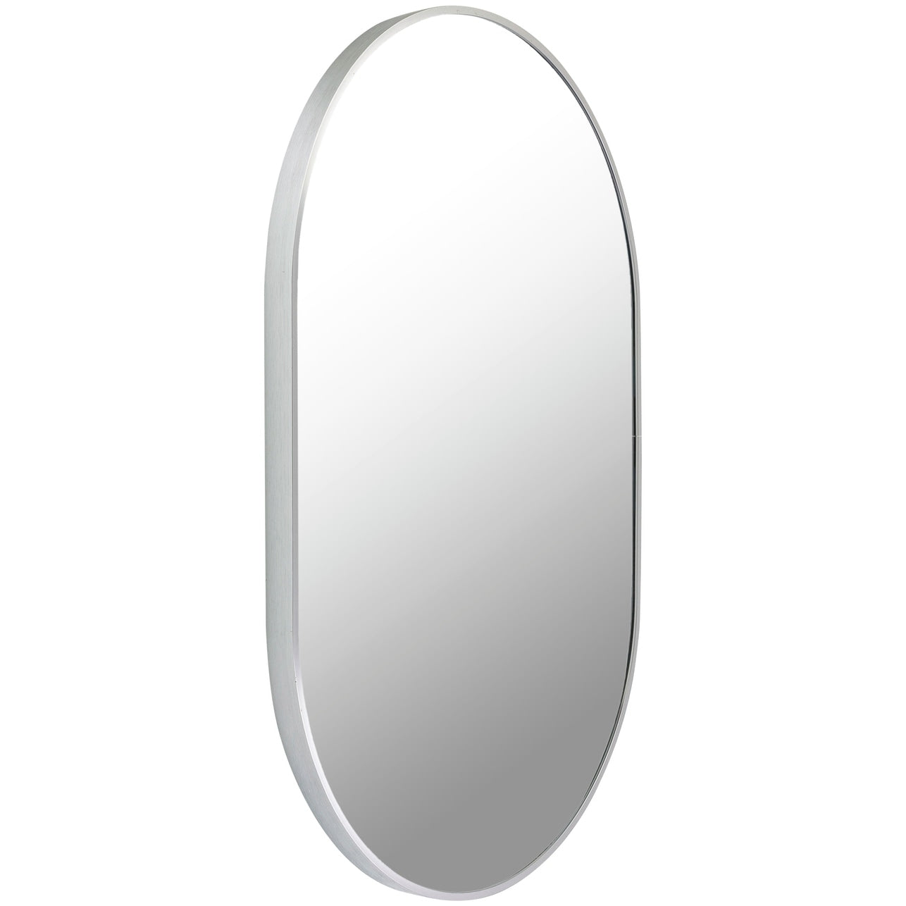 Miroir décoratif ovale en aluminium moderne Livabliss Aranya