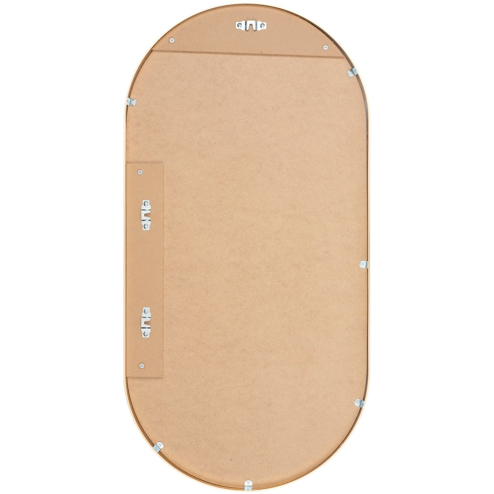 Miroir décoratif ovale en aluminium moderne Livabliss Aranya