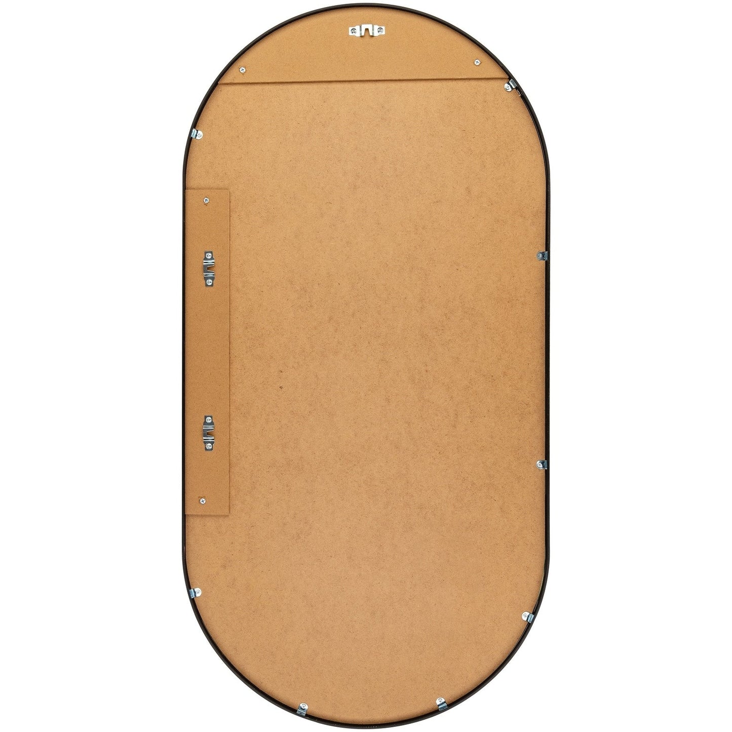 Miroir décoratif ovale en aluminium moderne Livabliss Aranya