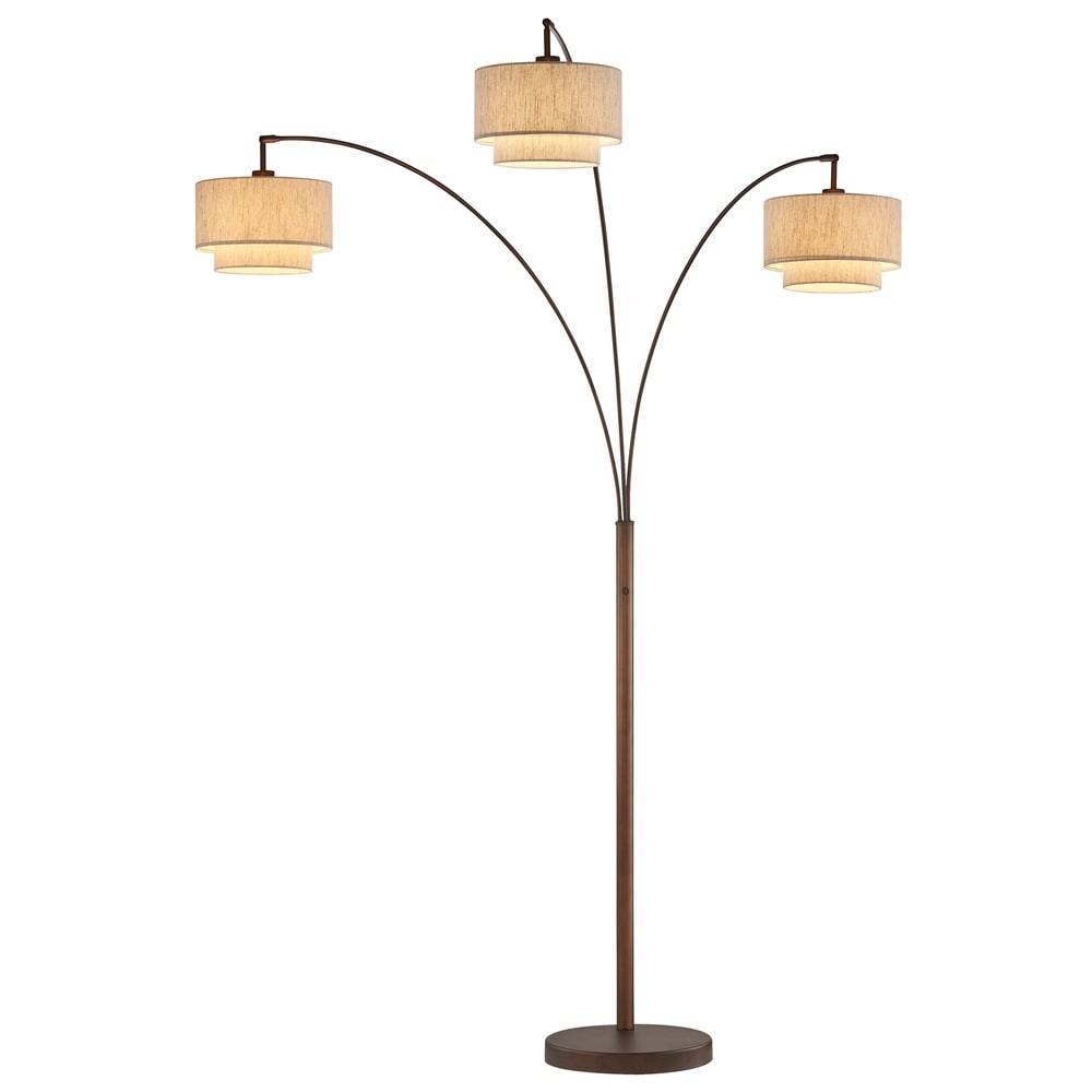 Lampadaire LED Artiva Lumière III Arc en bronze antique