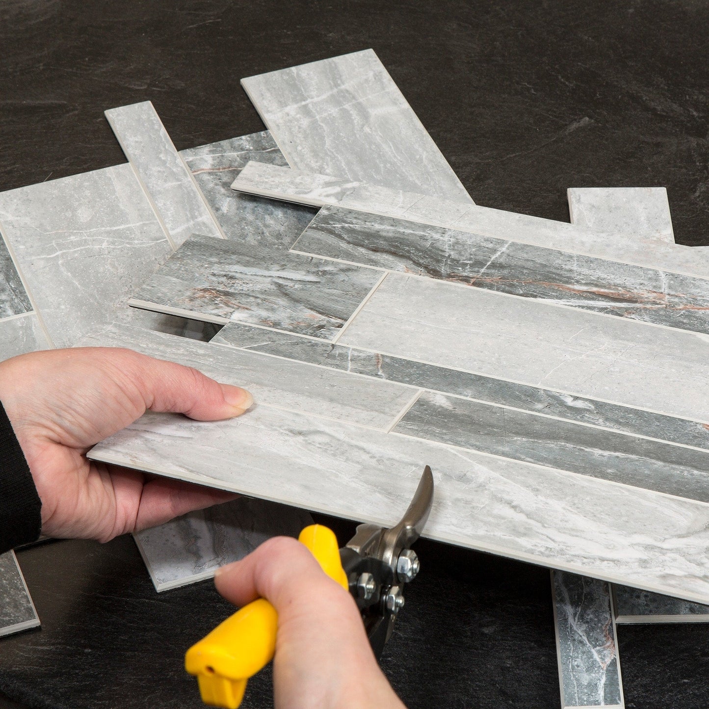 Carreaux muraux autocollants Aspect Collage