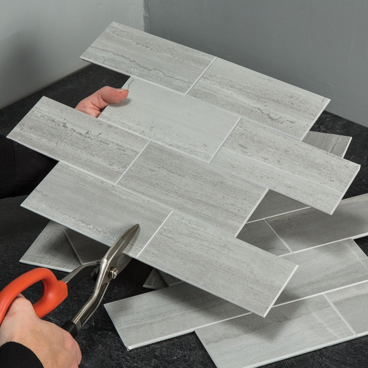 Carreaux muraux autocollants Aspect Collage