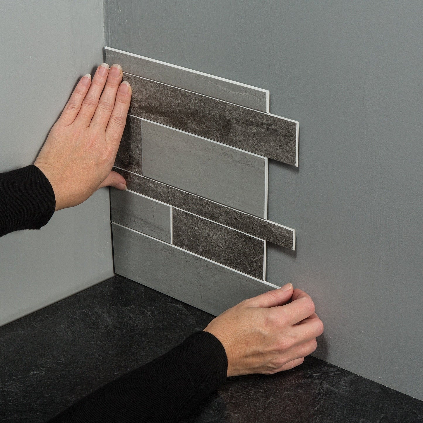 Carreaux muraux autocollants Aspect Collage