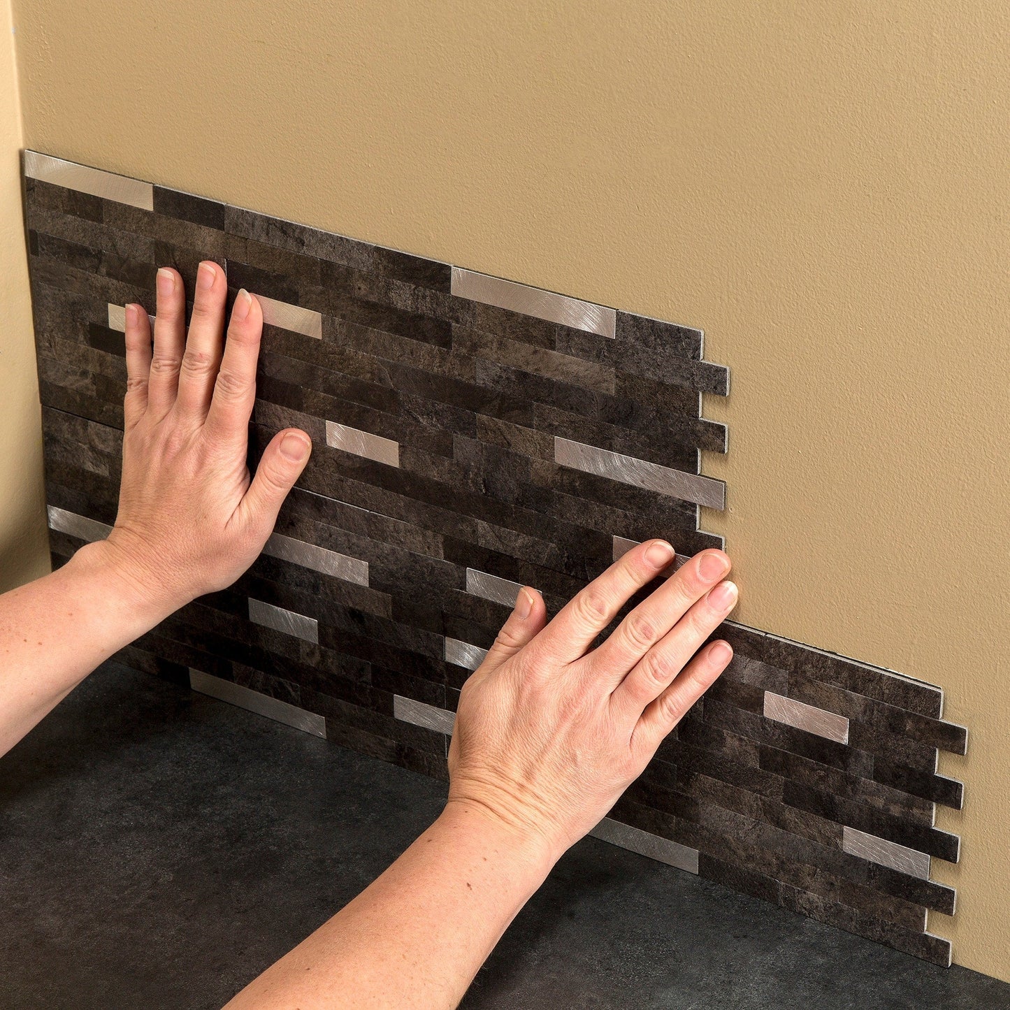 Carreaux muraux autocollants Aspect Collage