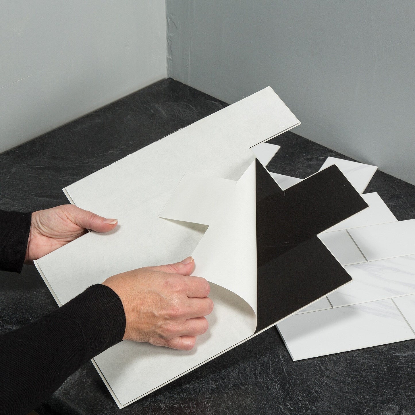 Carreaux muraux autocollants Aspect Collage