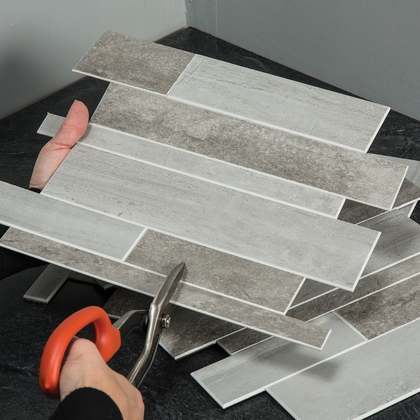 Carreaux muraux autocollants Aspect Collage